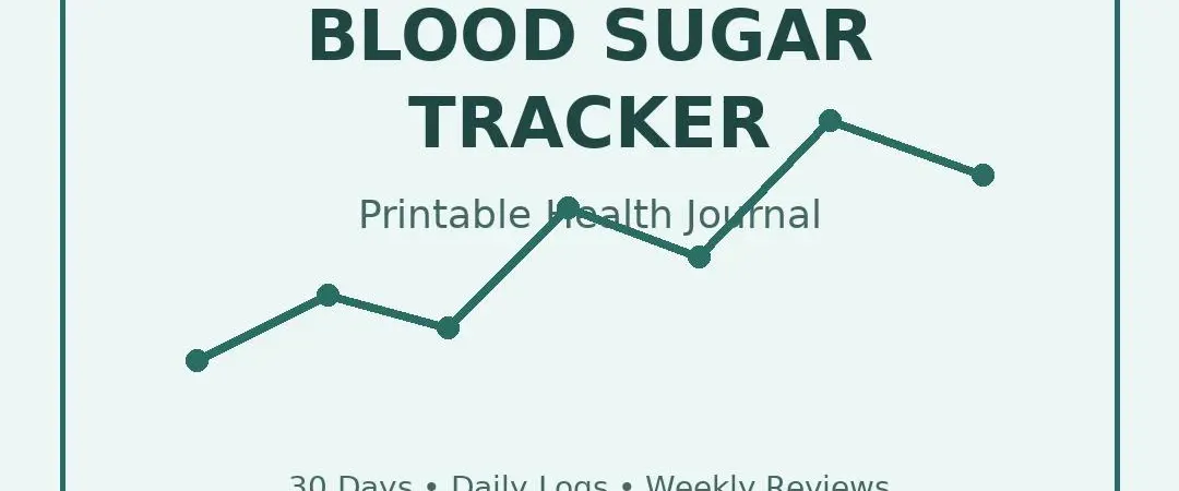 Diabetes Blood Sugar Tracker – 30-Day Printable Health Journal